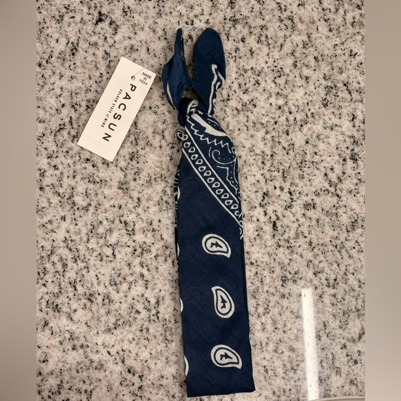 NWT PacSun Blue Paisley Bandana Headband Y2K Western Core Coquette Hair Scarf - Picture 6 of 10